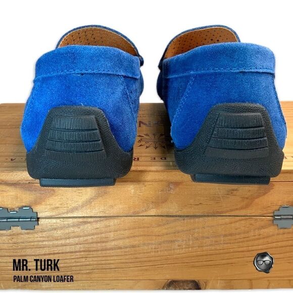 MR TURK PALM CANYON LOAFERS IN BLUE SUEDE DRIVING MOCCASINS MEN’S SIZE 7 & 8 main image 9
